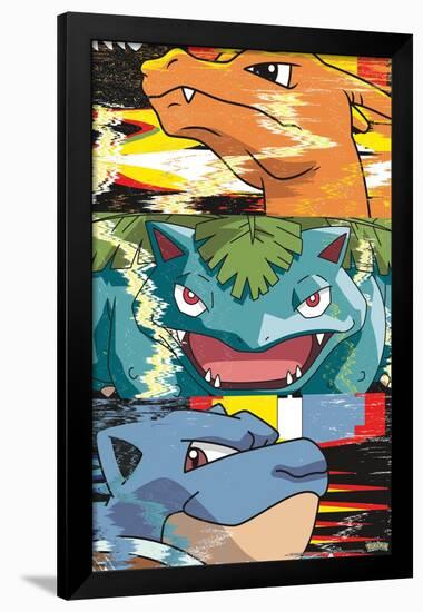 Pokémon - Trio Distortion-Trends International-Framed Poster