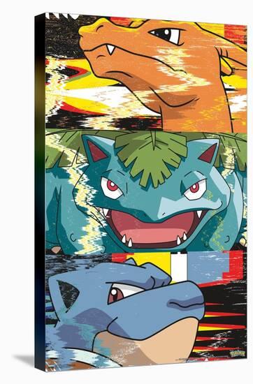 Pokémon - Trio Distortion-Trends International-Stretched Canvas