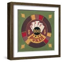 Poker - $100-Gregory Gorham-Framed Art Print