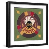 Poker - $100-Gregory Gorham-Framed Art Print