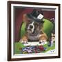 Poker Dogs 2-Jenny Newland-Framed Giclee Print