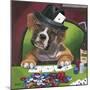 Poker Dogs 2-Jenny Newland-Mounted Giclee Print