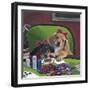 Poker Dogs 3-Jenny Newland-Framed Giclee Print