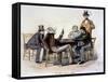 Poker Game, 1840s-Arthur Burdett Frost-Framed Stretched Canvas