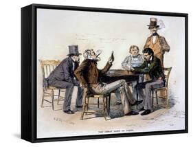 Poker Game, 1840s-Arthur Burdett Frost-Framed Stretched Canvas