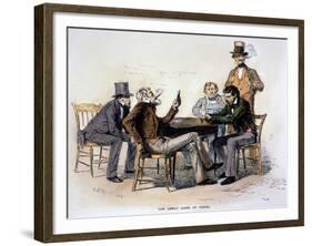Poker Game, 1840s-Arthur Burdett Frost-Framed Giclee Print