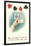 Poker Hand with Three Queens-null-Framed Art Print