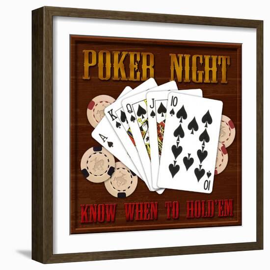 Poker Night-Kate Ward Thacker-Framed Giclee Print