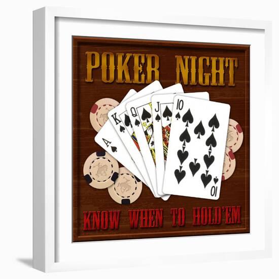 Poker Night-Kate Ward Thacker-Framed Giclee Print