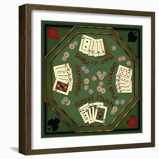 Poker Table-Kate Ward Thacker-Framed Giclee Print