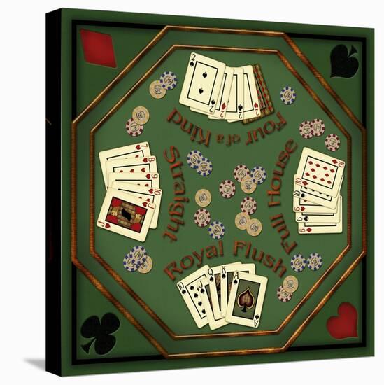 Poker Table-Kate Ward Thacker-Stretched Canvas