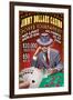 Poker Tournament - Vintage Sign-Lantern Press-Framed Art Print