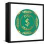 Pokerchip $1, 2015-Francois Domain-Framed Stretched Canvas