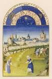 June Making Hay Within Sight of the Royal Palace at Paris the Sainte Chapelle and the Conciergerie-Pol De Limbourg-Art Print