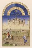 March Plowing and Tending Vines Near the Chateau De Lusignan-Pol De Limbourg-Art Print