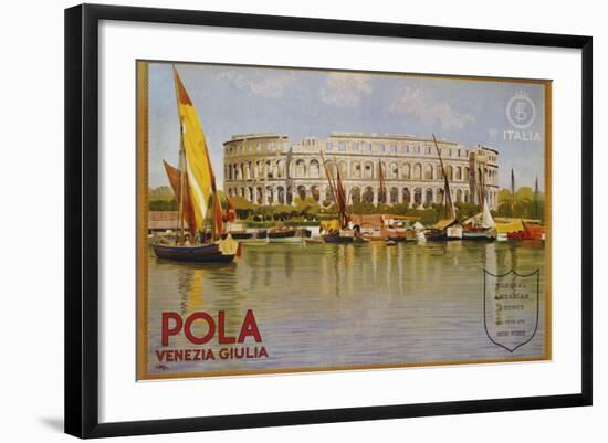 Pola Venezia Giulia Poster-Leopoldo Metlicovitz-Framed Photographic Print
