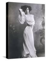 Polaire French Music Hall Entertainer in an Elegant White Dress-Paul Boyer-Stretched Canvas