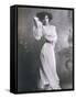 Polaire French Music Hall Entertainer in an Elegant White Dress-Paul Boyer-Framed Stretched Canvas