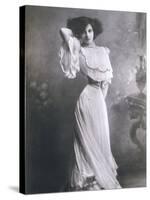 Polaire French Music Hall Entertainer in an Elegant White Dress-Paul Boyer-Stretched Canvas