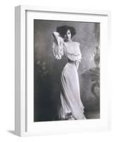 Polaire French Music Hall Entertainer in an Elegant White Dress-Paul Boyer-Framed Photographic Print