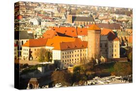 Poland, Aerial View of Royal Wawel Castle in Krakow.-De Visu-Stretched Canvas