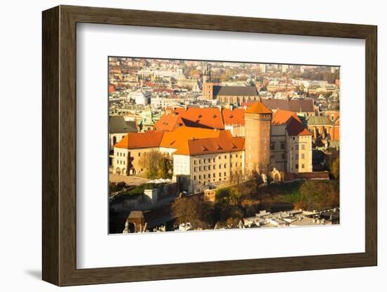 Poland, Aerial View of Royal Wawel Castle in Krakow.-De Visu-Framed Photographic Print