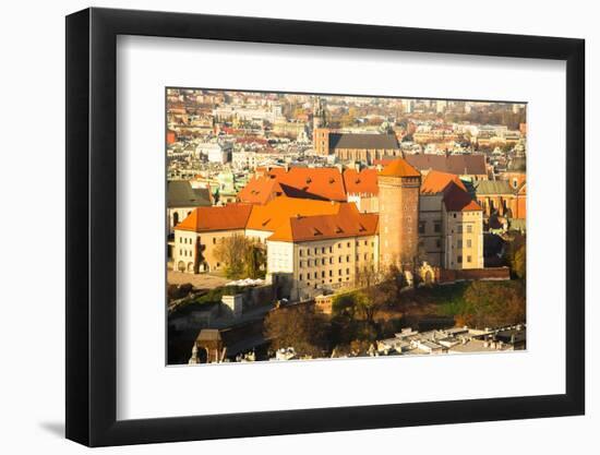 Poland, Aerial View of Royal Wawel Castle in Krakow.-De Visu-Framed Photographic Print