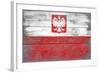 Poland Country Flag - Barnwood Painting-Lantern Press-Framed Art Print