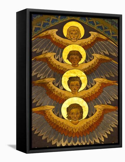 Poland, Cracow, Extraordinary Art Nouveau Decoration in the Franciscan Church, Designed by Stanisla-Katie Garrod-Framed Stretched Canvas