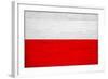 Poland Flag Design with Wood Patterning - Flags of the World Series-Philippe Hugonnard-Framed Art Print