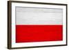 Poland Flag Design with Wood Patterning - Flags of the World Series-Philippe Hugonnard-Framed Art Print