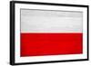 Poland Flag Design with Wood Patterning - Flags of the World Series-Philippe Hugonnard-Framed Art Print