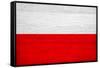 Poland Flag Design with Wood Patterning - Flags of the World Series-Philippe Hugonnard-Framed Stretched Canvas