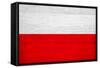 Poland Flag Design with Wood Patterning - Flags of the World Series-Philippe Hugonnard-Framed Stretched Canvas