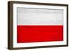 Poland Flag Design with Wood Patterning - Flags of the World Series-Philippe Hugonnard-Framed Art Print