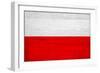 Poland Flag Design with Wood Patterning - Flags of the World Series-Philippe Hugonnard-Framed Art Print