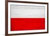 Poland Flag Design with Wood Patterning - Flags of the World Series-Philippe Hugonnard-Framed Art Print