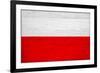 Poland Flag Design with Wood Patterning - Flags of the World Series-Philippe Hugonnard-Framed Art Print