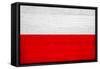 Poland Flag Design with Wood Patterning - Flags of the World Series-Philippe Hugonnard-Framed Stretched Canvas