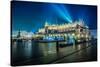 Poland, Krakow. Market Square at Night.-bloodua-Stretched Canvas