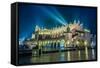 Poland, Krakow. Market Square at Night.-bloodua-Framed Stretched Canvas