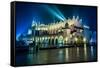 Poland, Krakow. Market Square at Night.-bloodua-Framed Stretched Canvas