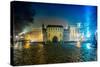 Poland, Krakow. Market Square at Night.-bloodua-Stretched Canvas