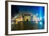 Poland, Krakow. Market Square at Night.-bloodua-Framed Photographic Print