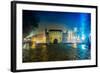 Poland, Krakow. Market Square at Night.-bloodua-Framed Photographic Print