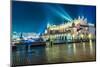 Poland, Krakow. Market Square at Night.-bloodua-Mounted Photographic Print