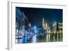 Poland, Krakow. Market Square at Night.-bloodua-Framed Photographic Print