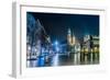 Poland, Krakow. Market Square at Night.-bloodua-Framed Photographic Print