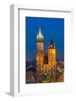 Poland, Krakow. Market Square at Night.-bloodua-Framed Photographic Print