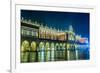 Poland, Krakow. Market Square at Night.-bloodua-Framed Photographic Print